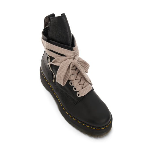 Rick Owens x Dr. Martens Quad Sole Jumbo Lace Boot in Black