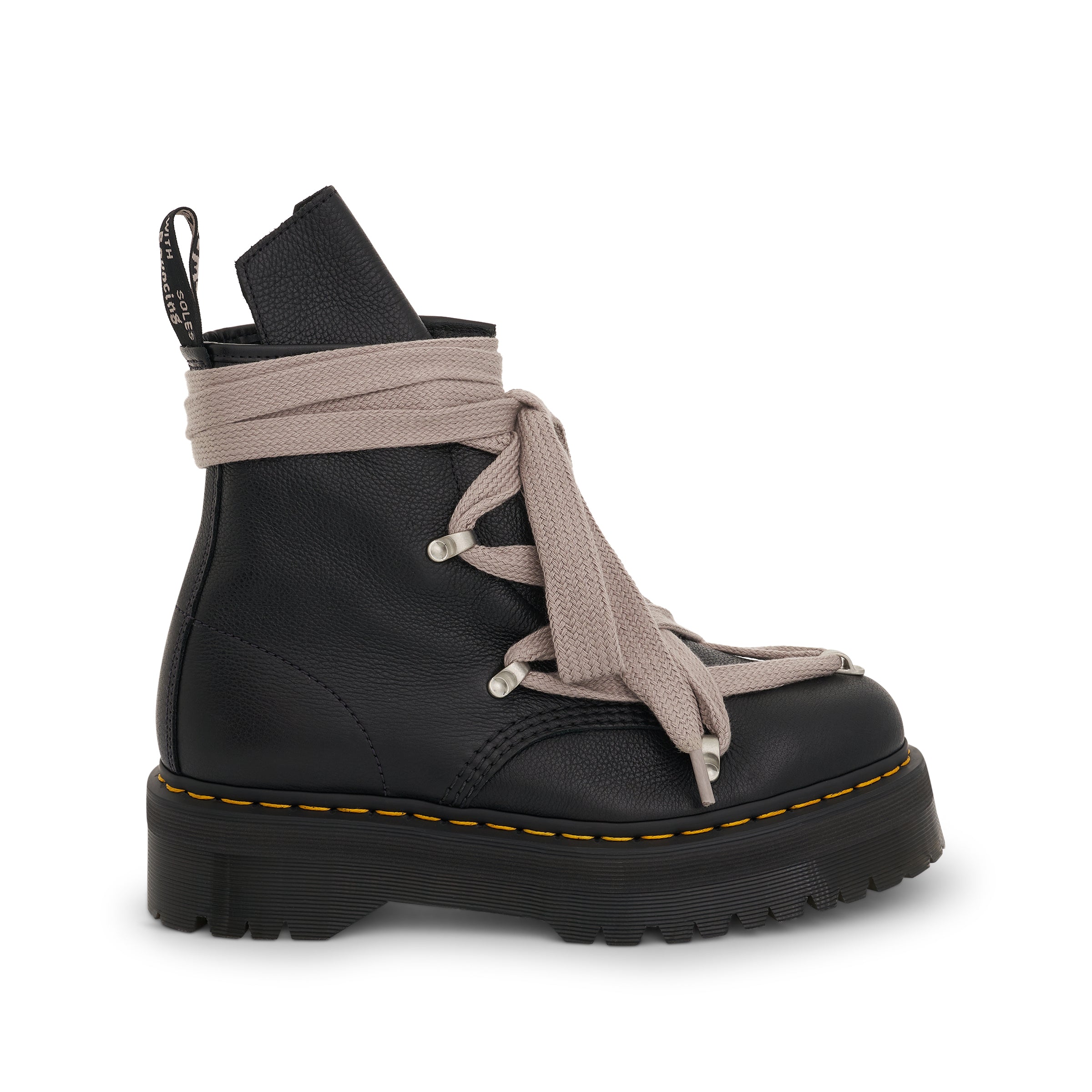 Rick Owens x Dr. Martens Quad Sole Pentagram Jumbo Lace Boot in Black