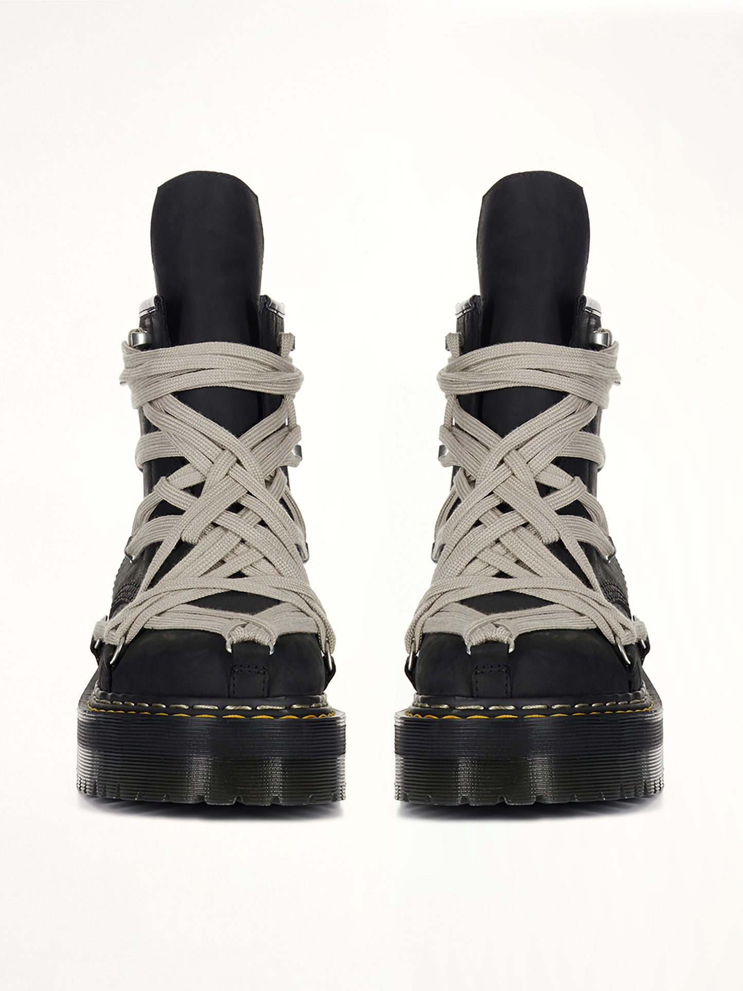 Rick Owens x Dr. Martens 1460 Quad Sole Megalace Boots in Black