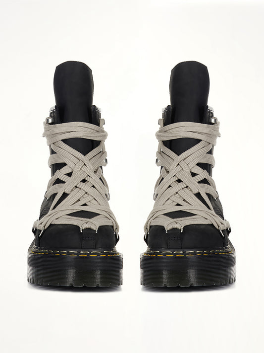 Rick Owens x Dr. Martens 1460 Quad Sole Megalace Boots in Black