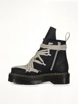 Rick Owens x Dr. Martens 1460 Quad Sole Megalace Boots in Black Top View | RICK OWENS