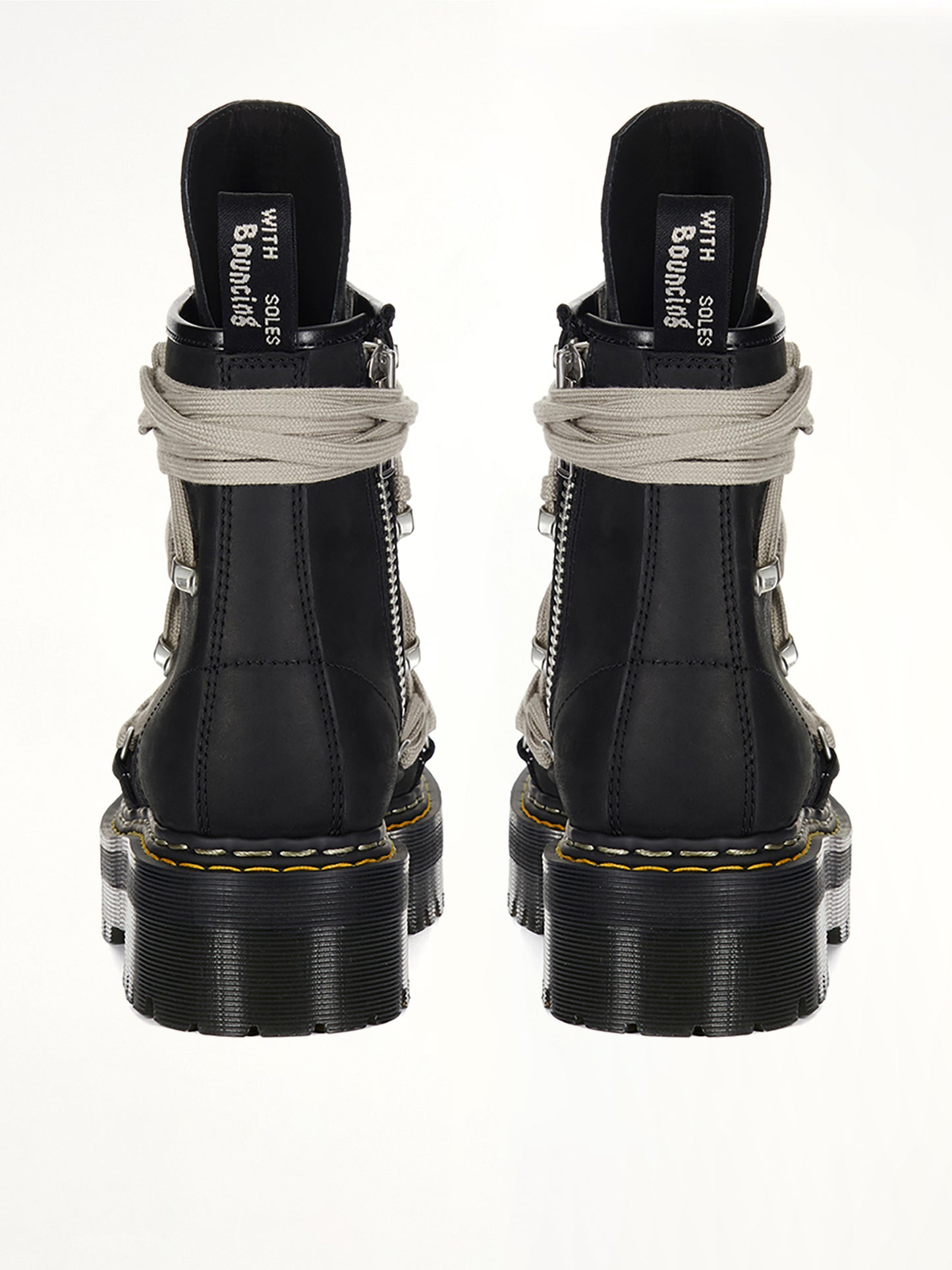 Rick Owens x Dr. Martens 1460 Quad Sole Megalace Boots in Black