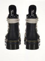 Rick Owens x Dr. Martens 1460 Quad Sole Megalace Boots in Black  | RICK OWENS