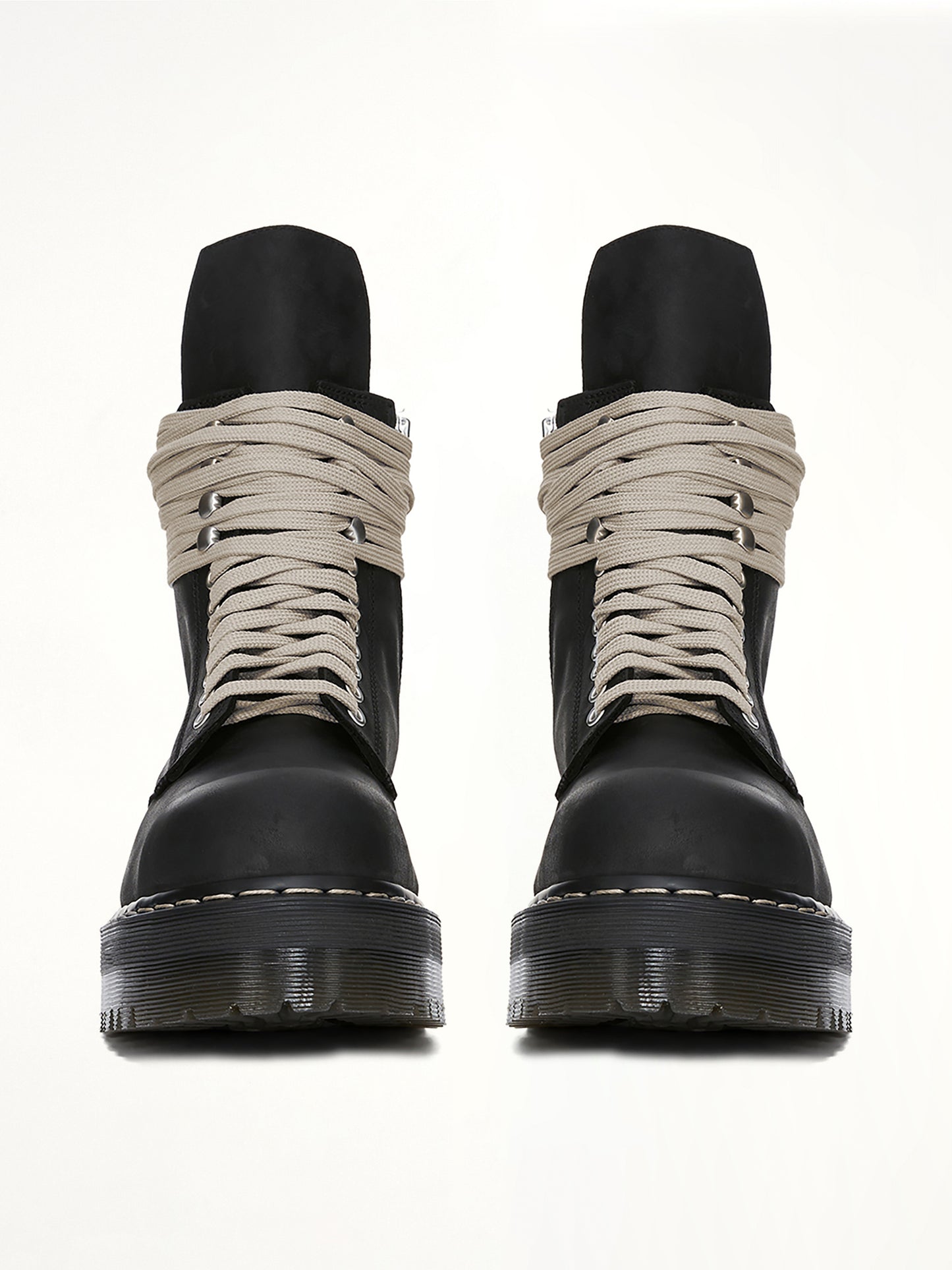 Rick Owens x Dr. Martens Quad Sole Steel Toe Boots in Black