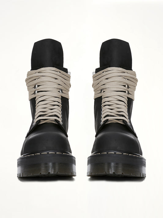 Rick Owens x Dr. Martens Quad Sole Steel Toe Boots in Black