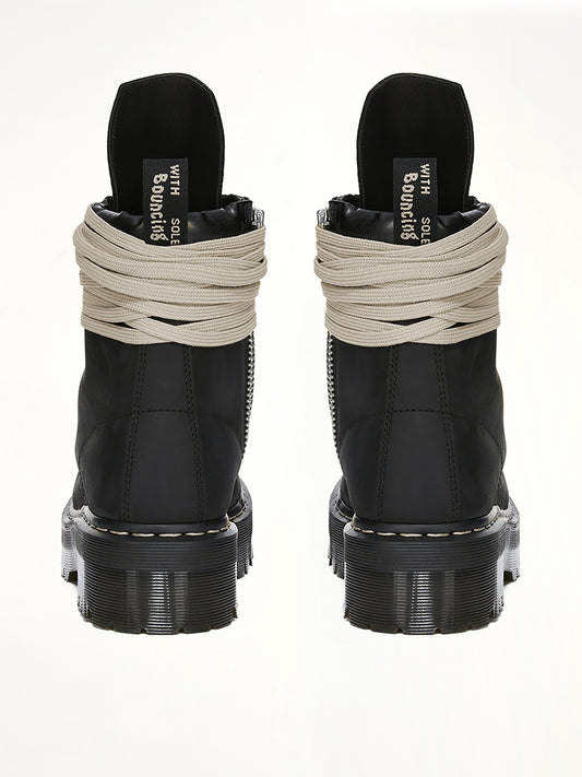 Rick Owens x Dr. Martens Quad Sole Steel Toe Boots in Black