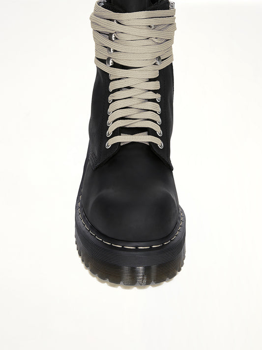 Rick Owens x Dr. Martens Quad Sole Steel Toe Boots in Black