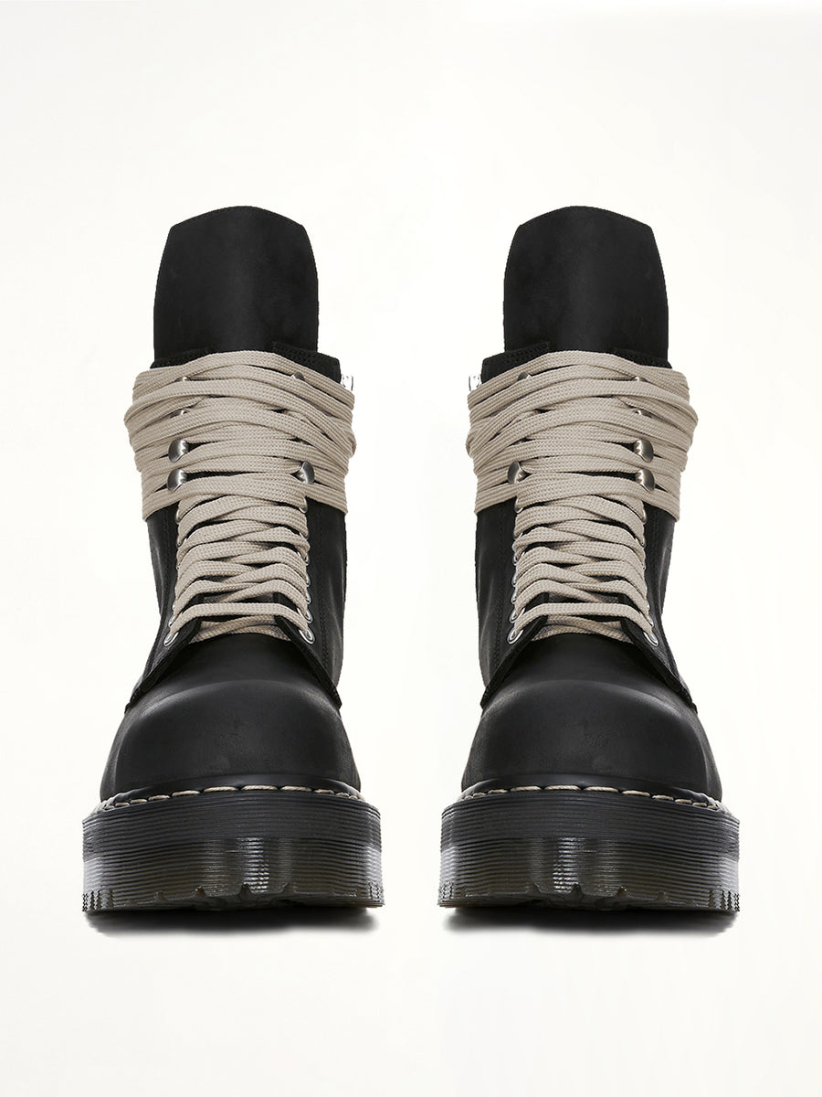Rick Owens x Dr. Marten Quad Sole Steeltoe Boots in Black