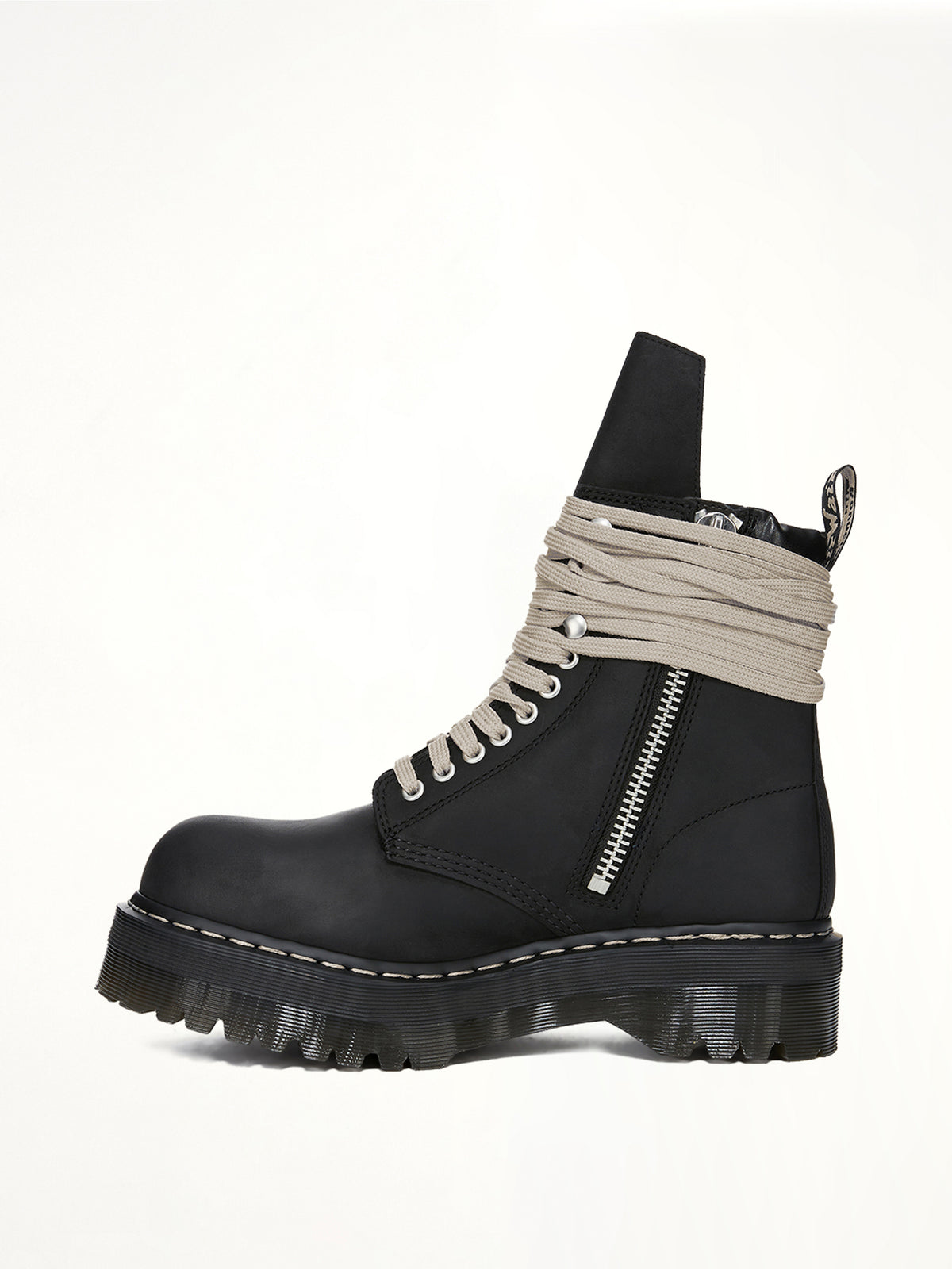 Rick Owens x Dr. Marten Quad Sole Steeltoe Boots in Black