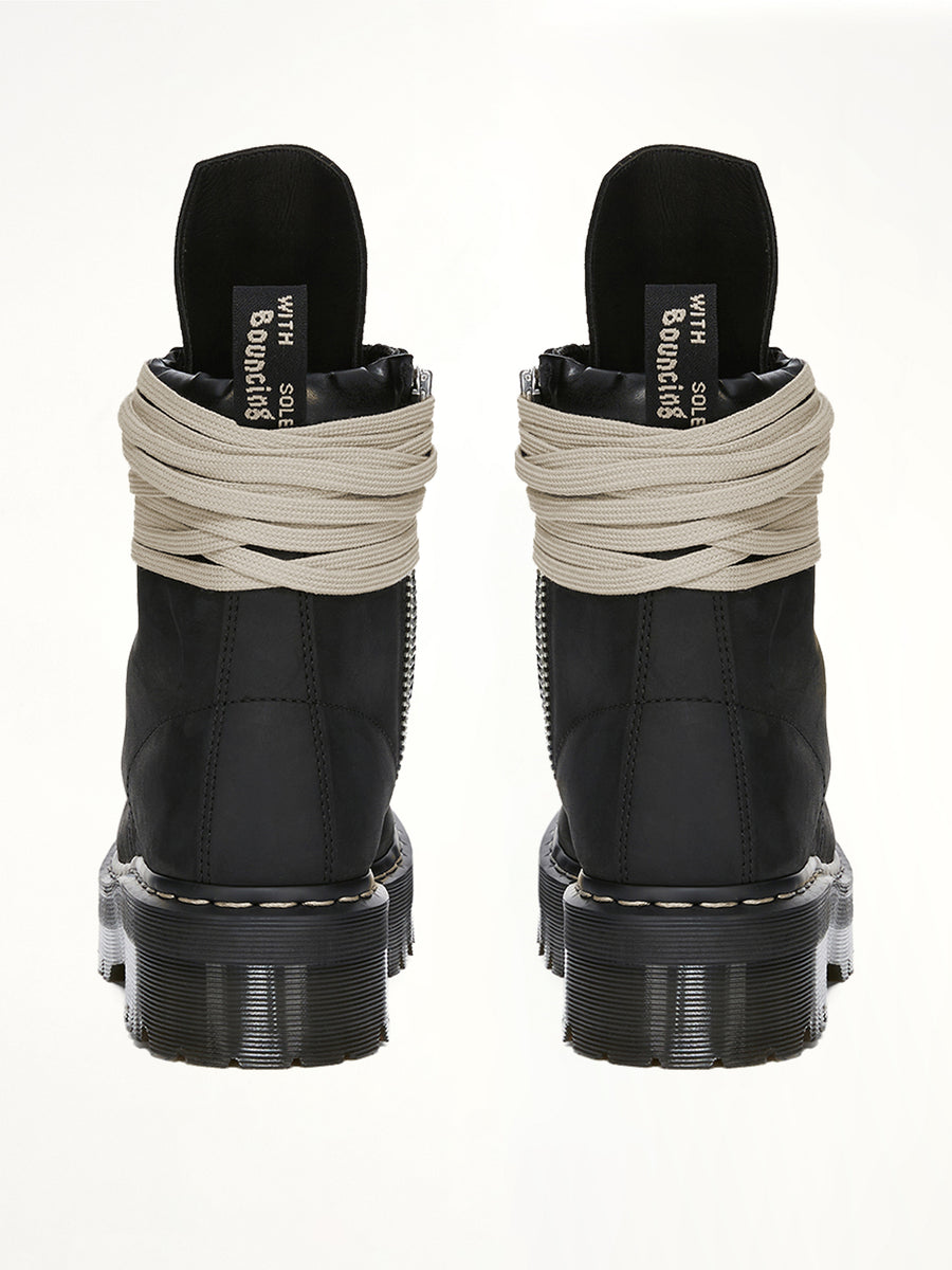 Rick Owens x Dr. Marten Quad Sole Steeltoe Boots in Black