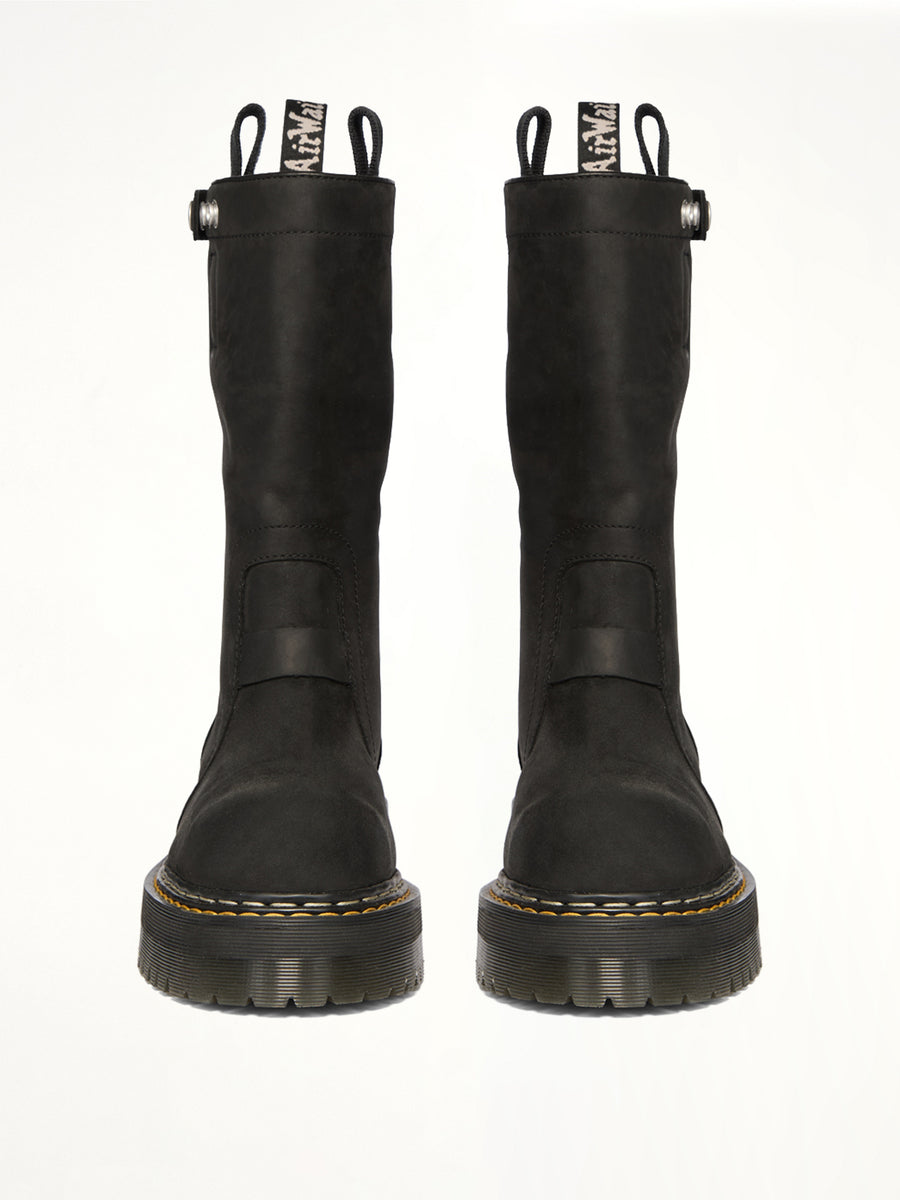 Rick Owens x Dr. Marten Quad Sole Pull on Boot in Black