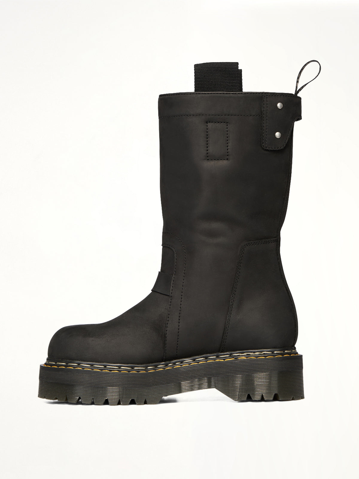 Rick Owens x Dr. Marten Quad Sole Pull on Boot in Black