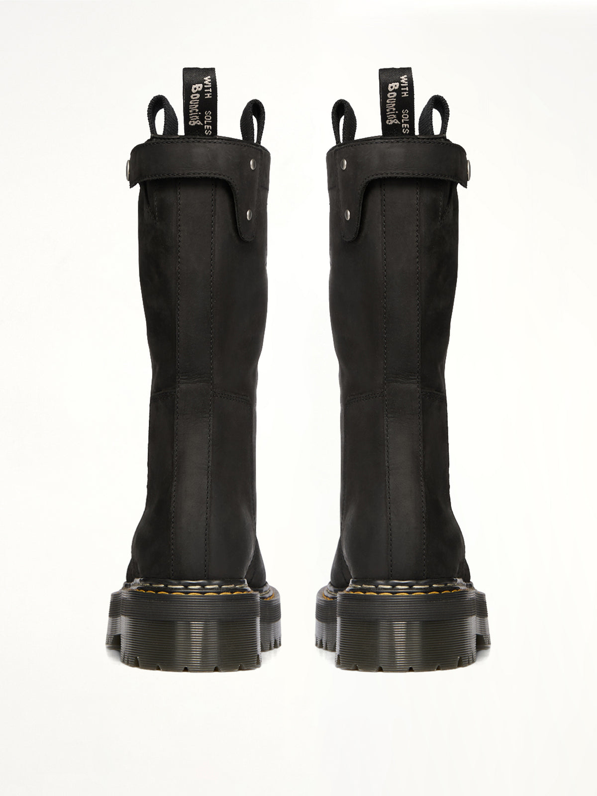 Rick Owens x Dr. Marten Quad Sole Pull on Boot in Black
