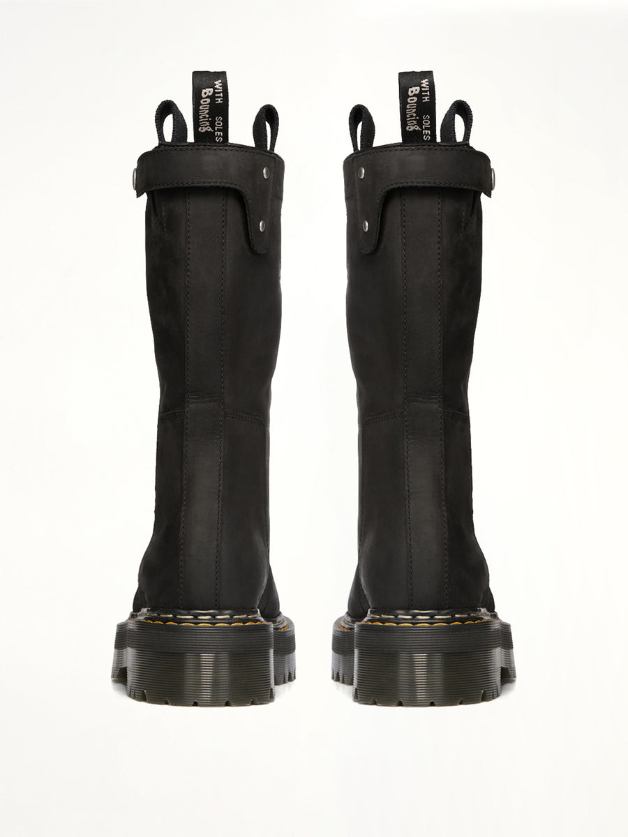 Rick Owens x Dr. Marten Quad Sole Pull on Boot in Black