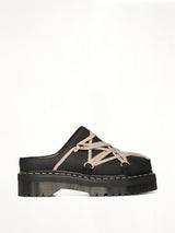 Rick Owens x Dr. Marten Quad Sole Megalace Mule in Black
