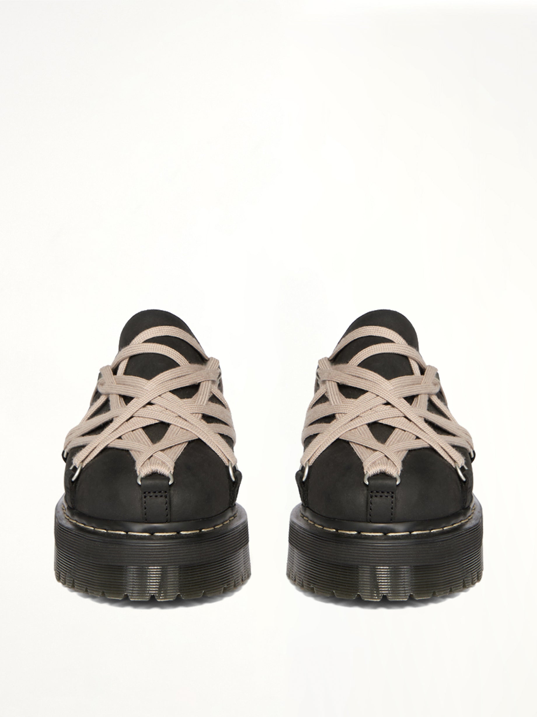 Rick Owens x Dr. Marten Quad Sole Megalace Mule in Black
