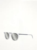 InDior S1F 85A4 Crystal-Tone Rectangular Sunglasses in Bronze
