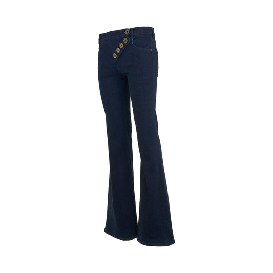 Pant with Buttons in Blue