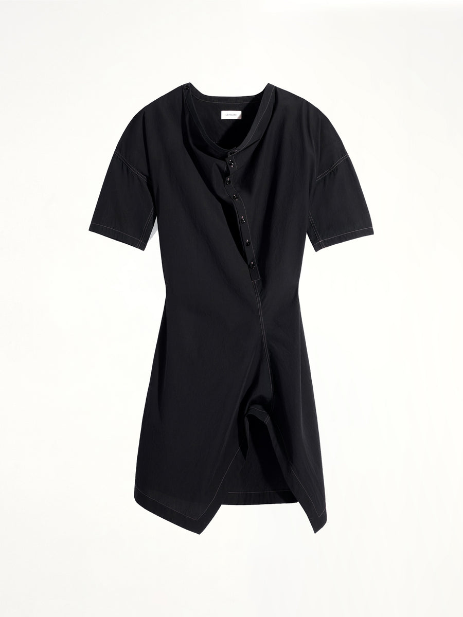 Soft Collar Dress in Black