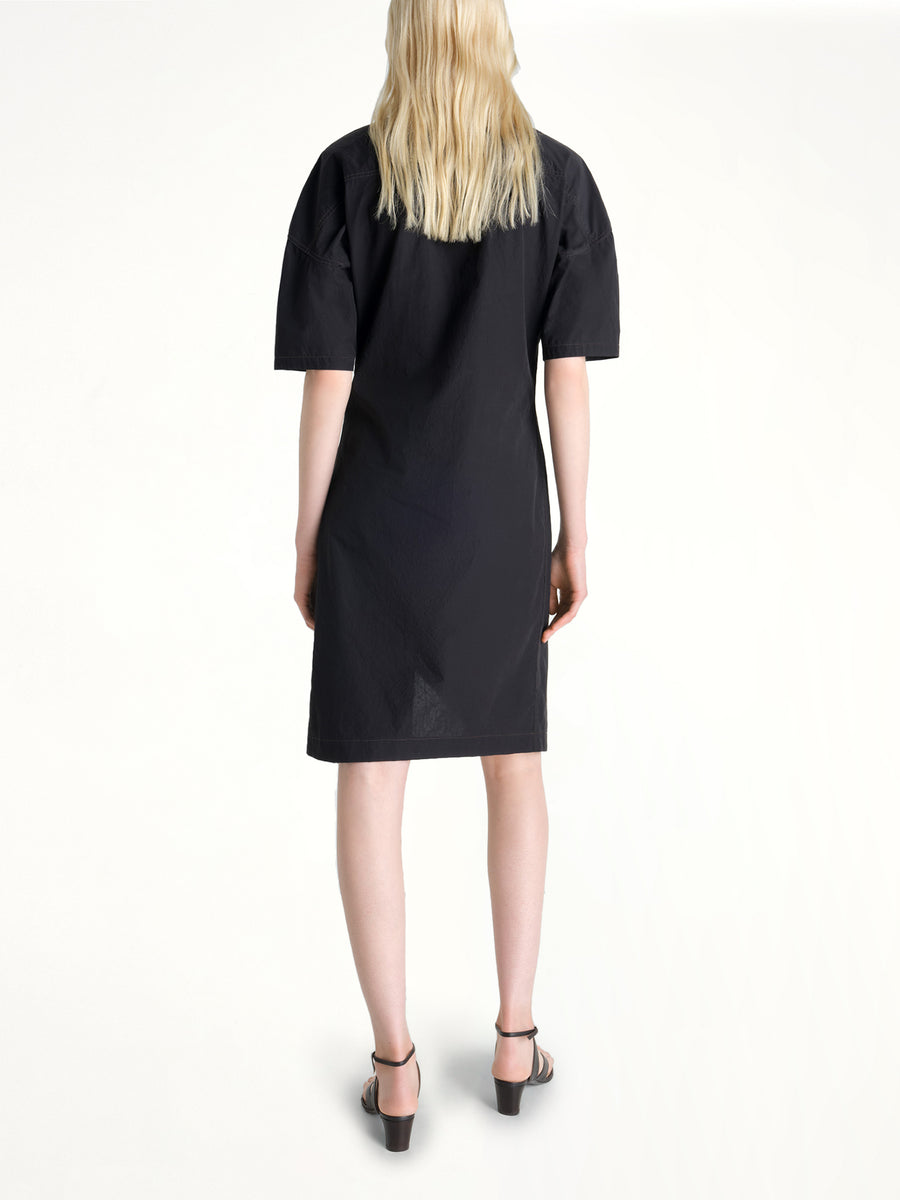 Soft Collar Dress in Black