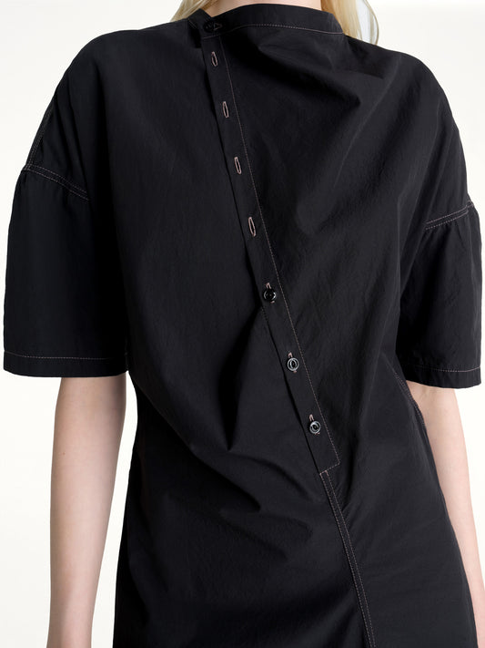 Soft Collar Dress in Black