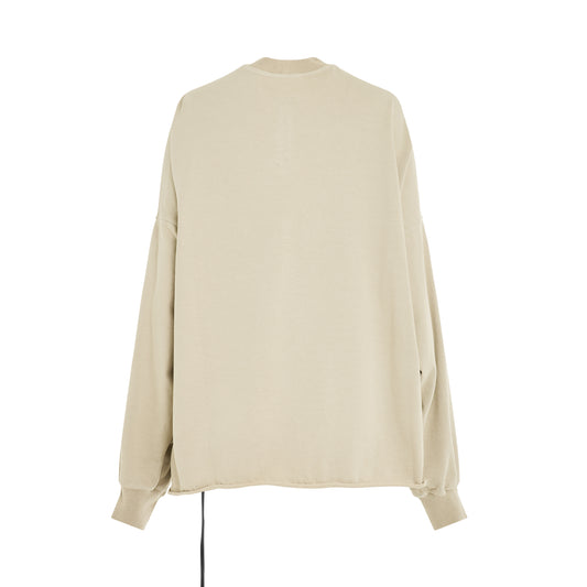 Jumbo Penta Seam Crater Sweatshirt in Pearl