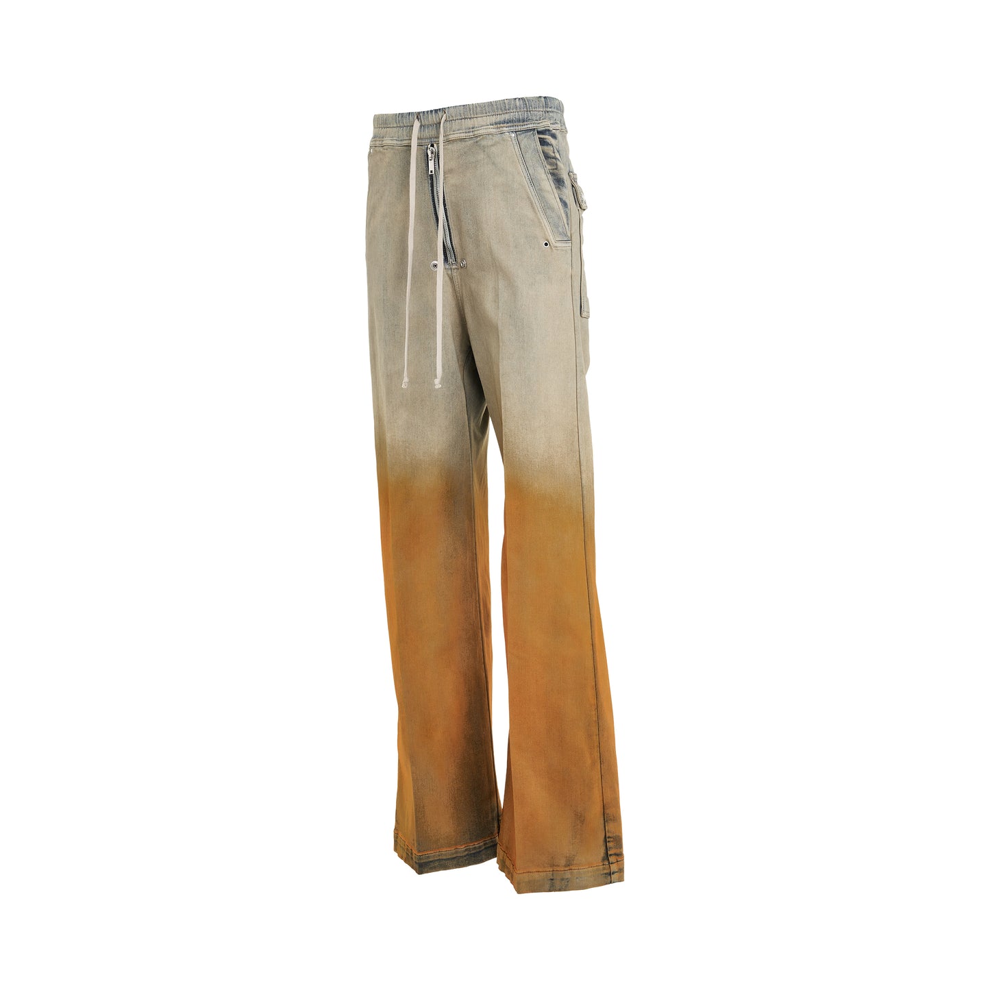 Geth Bela Denim Pats in Sky/Orange Degrade