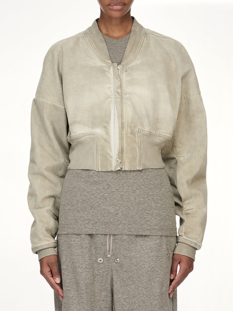 Flight Jacket Cropped in Sand