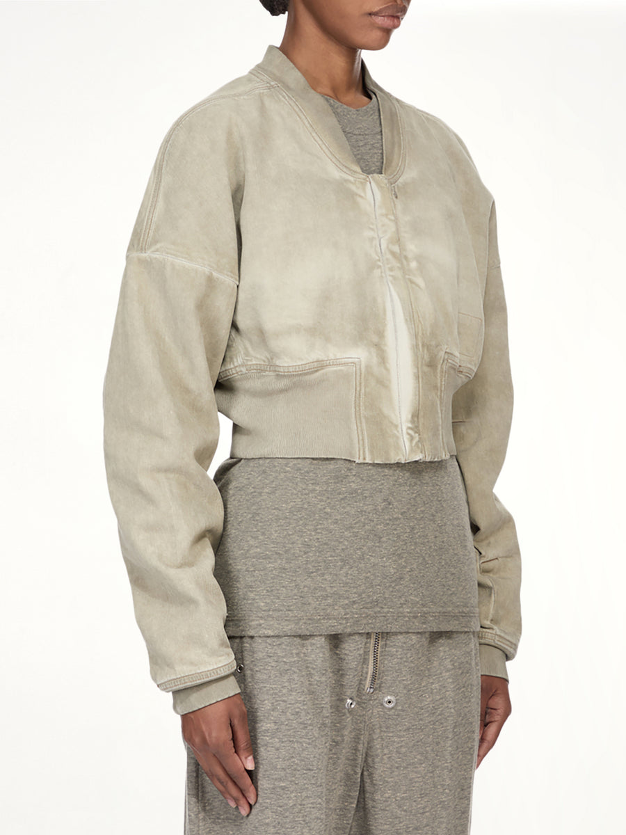 Flight Jacket Cropped in Sand