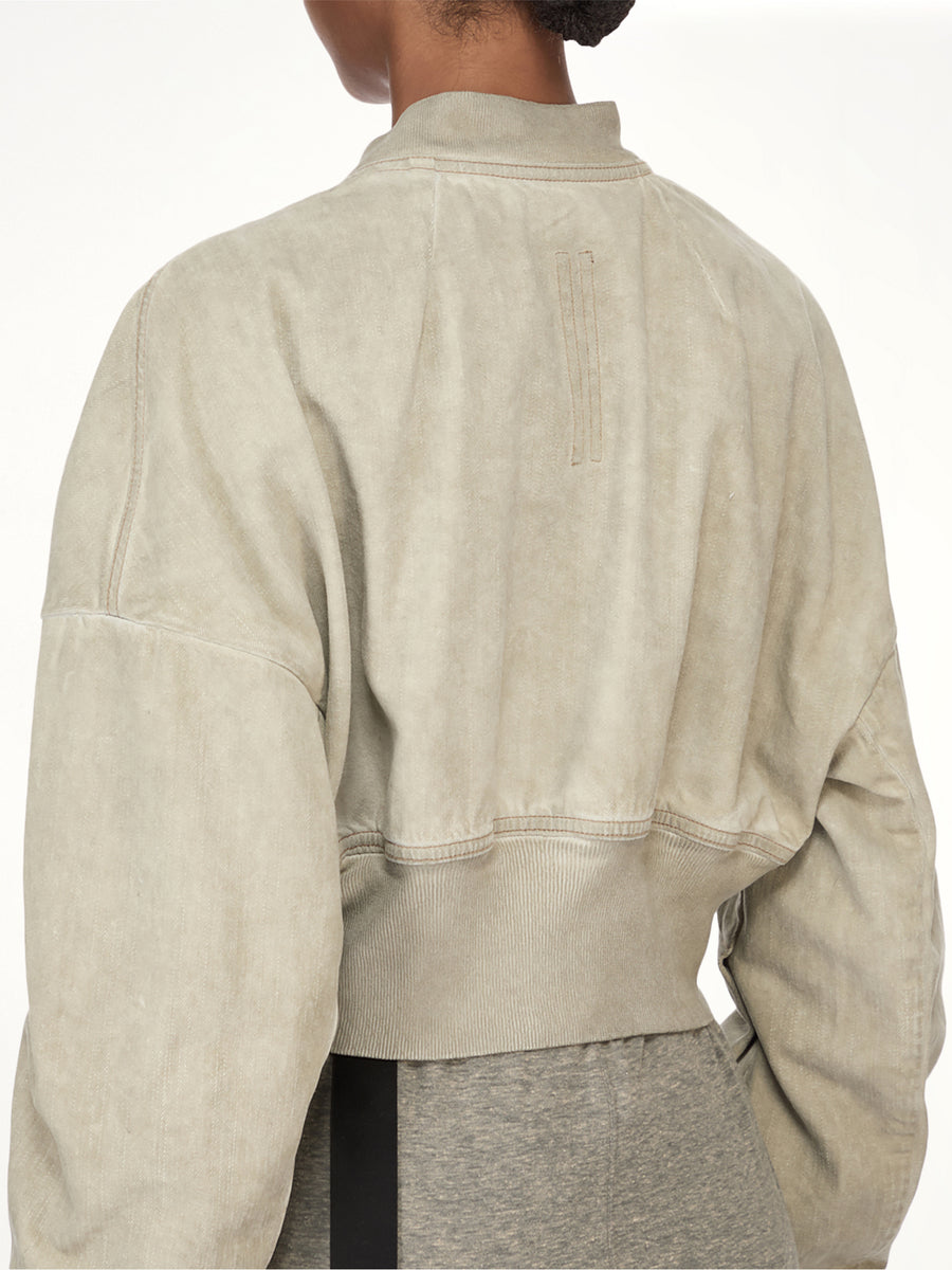 Flight Jacket Cropped in Sand