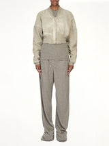 Flight Jacket Cropped in Sand