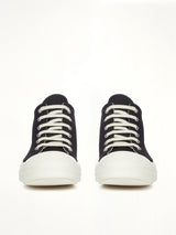 Low Sneaks in Black/Milk Back View | RICK OWENS DRKSHDW