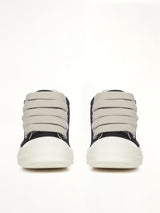 Jumbolace Low Sneaks in Black/Milk Back View | RICK OWENS DRKSHDW