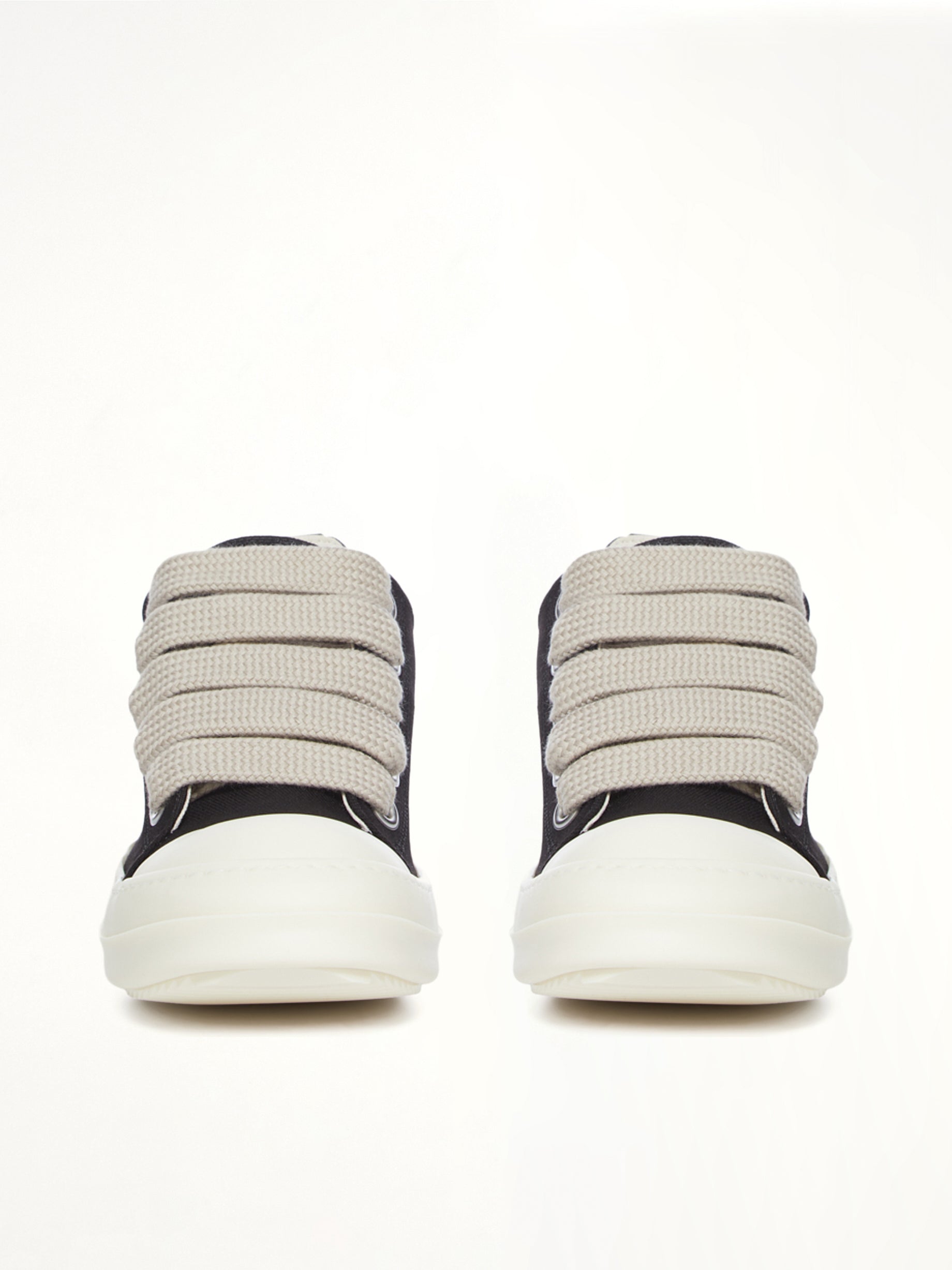 Jumbolace Low Sneaks in Black/Milk Back View | RICK OWENS DRKSHDW