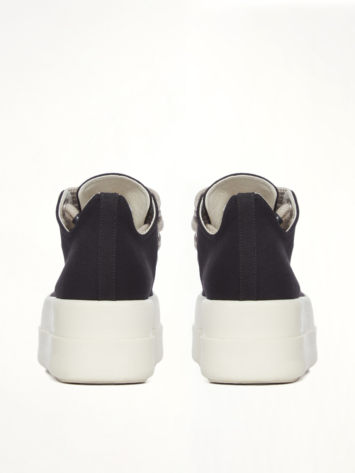 Mega Bumper Jumbolace Low Sneaks in Black/Milk  | RICK OWENS DRKSHDW