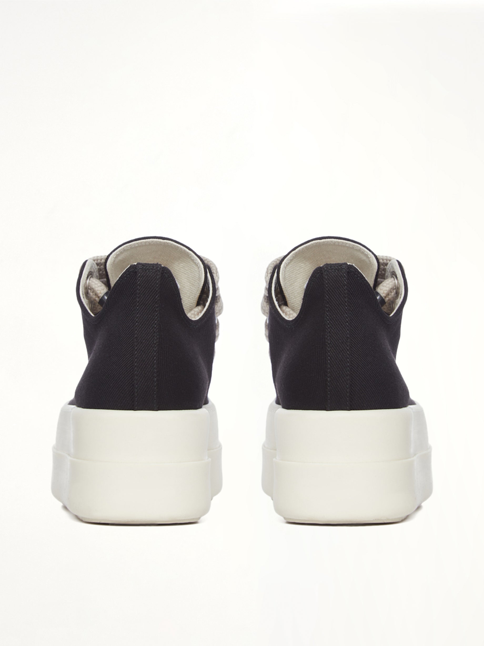 Mega Bumper Jumbolace Low Sneaks in Black/Milk  | RICK OWENS DRKSHDW