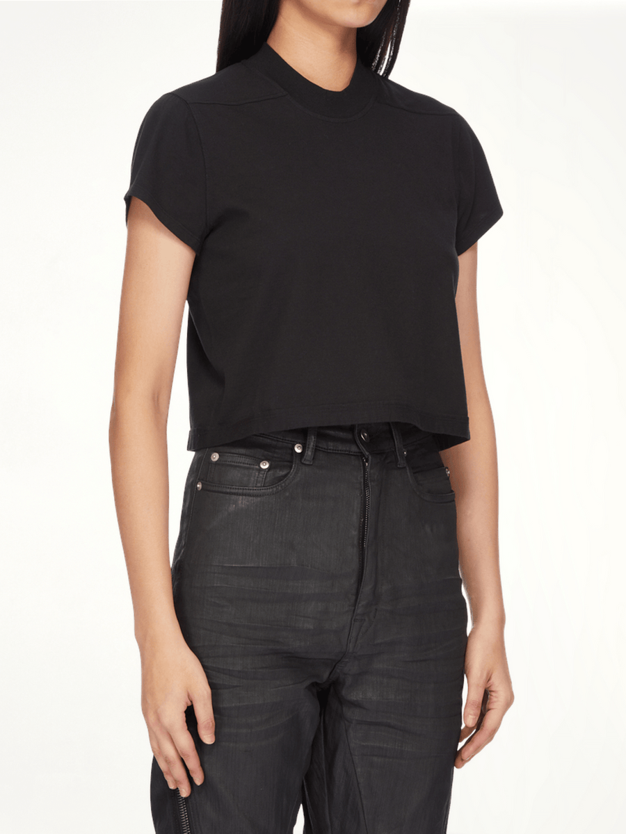 Cropped Small Level T-Shirt in Black