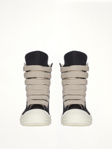 Jumbolace Sneaks in Black/Milk/Milk Top View | RICK OWENS DRKSHDW