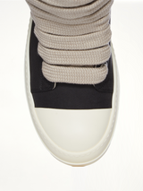Jumbolace Sneaks in Black/Milk/Milk Back View | RICK OWENS DRKSHDW