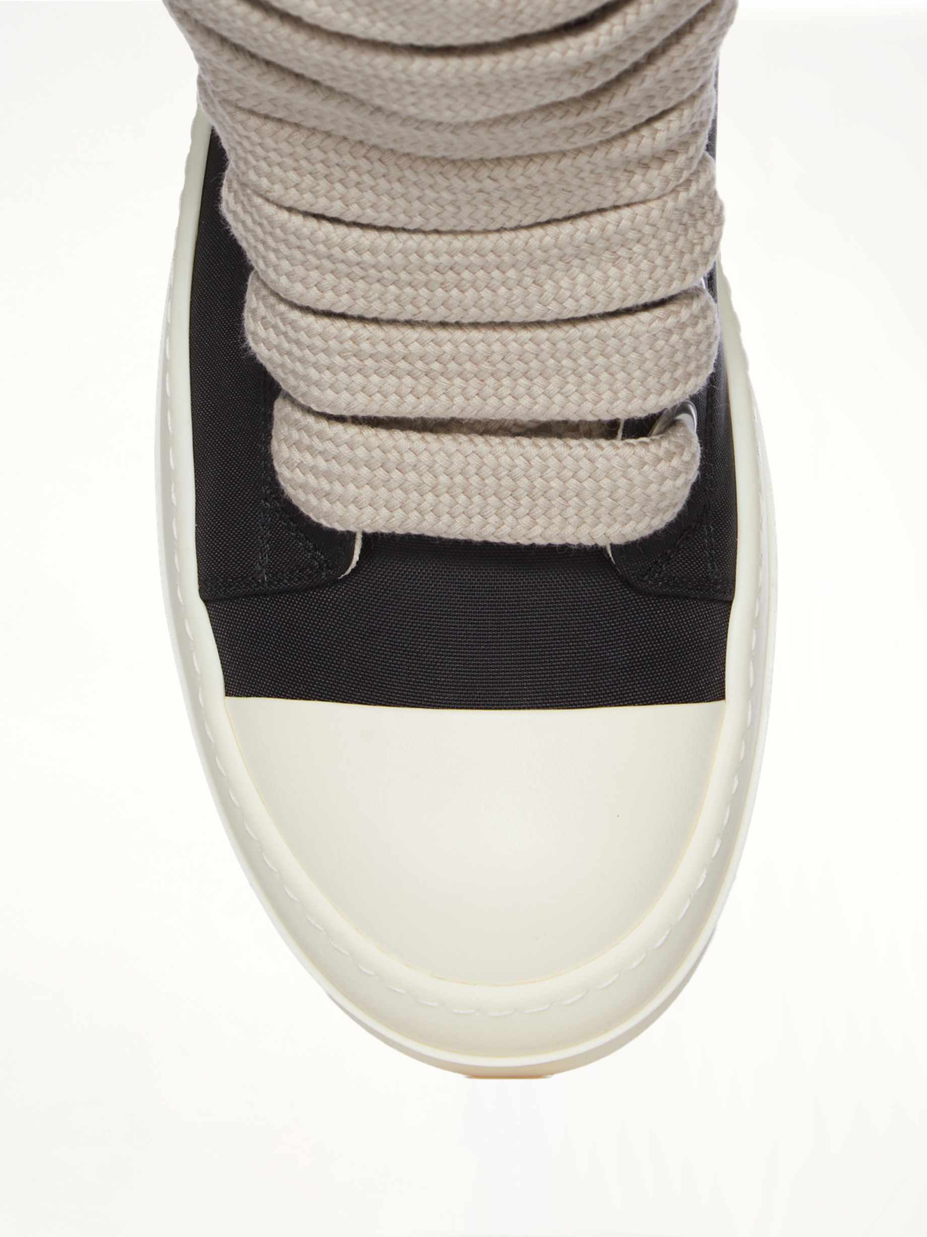 Jumbolace Sneaks in Black/Milk/Milk Back View | RICK OWENS DRKSHDW