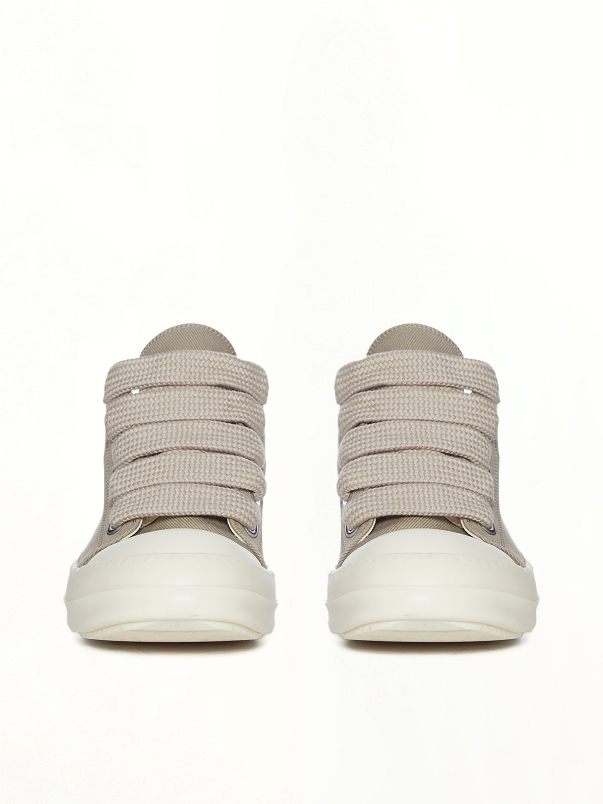 Jumbolace Low Sneaks in Dirty Pearl/Milk Back View | RICK OWENS DRKSHDW
