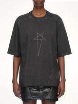 Pentagram Print Walrus T-Shirt in Faded Black