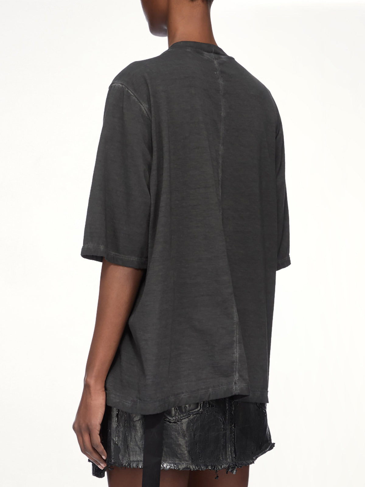 Pentagram Print Walrus T-Shirt in Faded Black