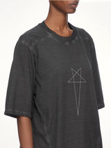 Pentagram Print Walrus T-Shirt in Faded Black