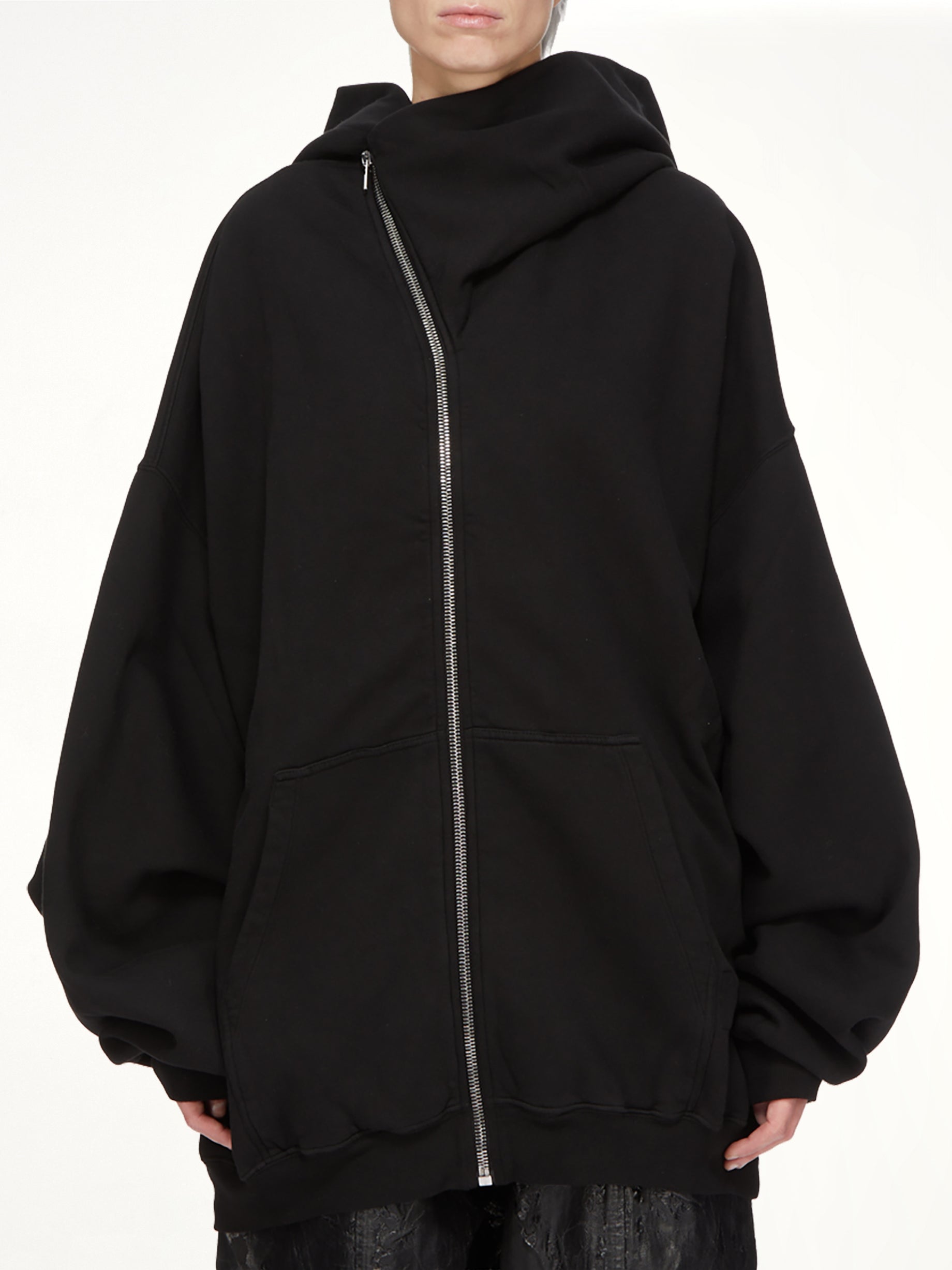 Furka Jersey Mountain Hun Hoodie in Black