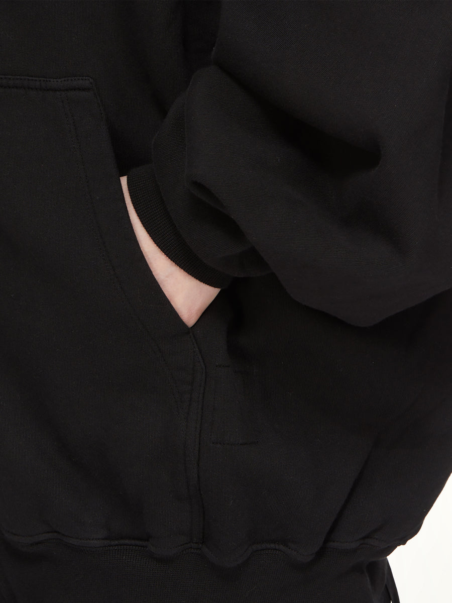 Furka Jersey Mountain Hun Hoodie in Black