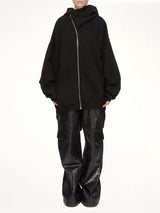 Furka Jersey Mountain Hun Hoodie in Black