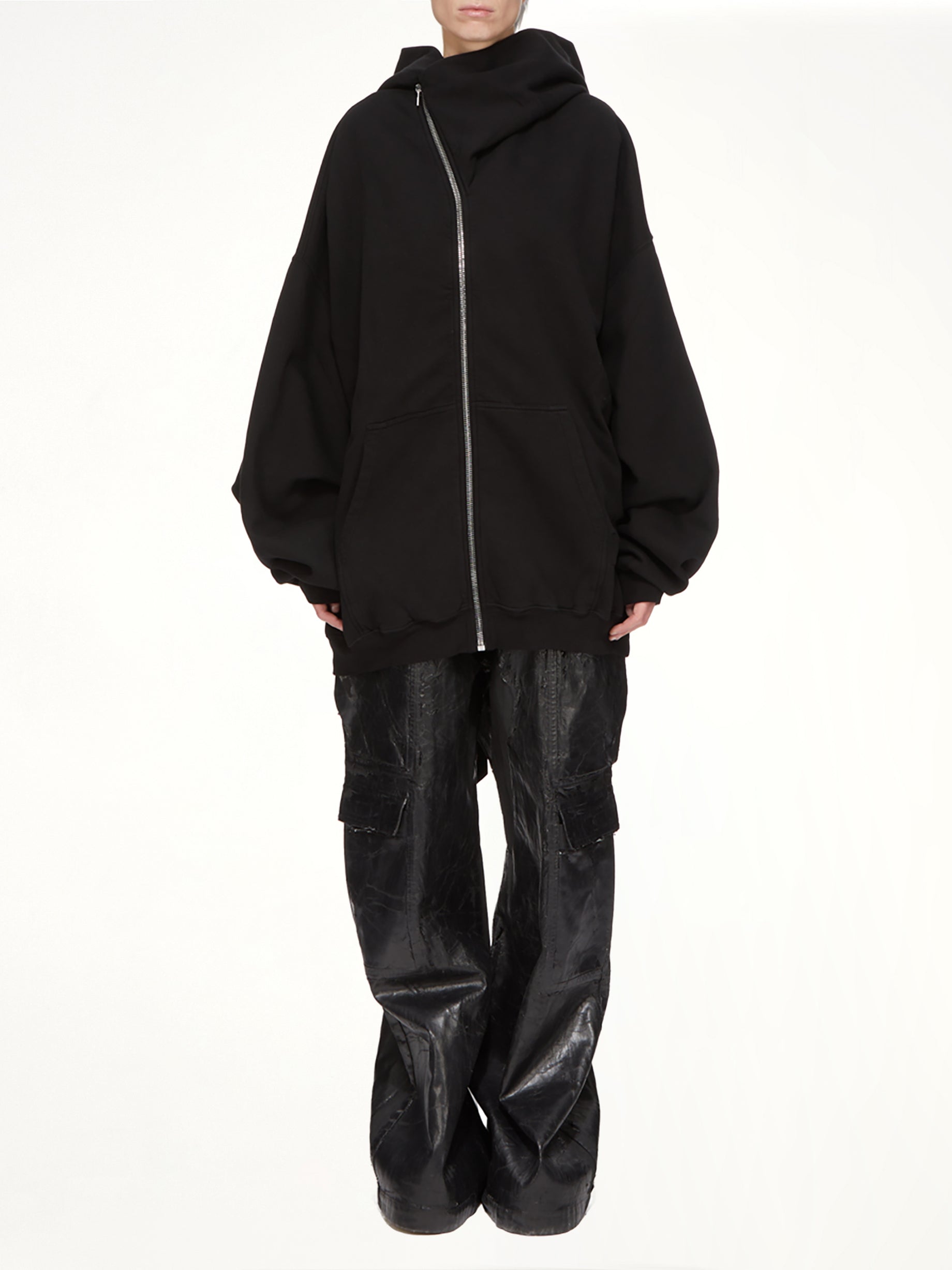 Furka Jersey Mountain Hun Hoodie in Black