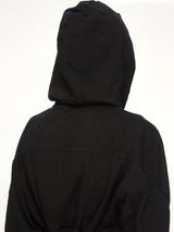 Compact Jersey Collage Gimp Hoodie in Black