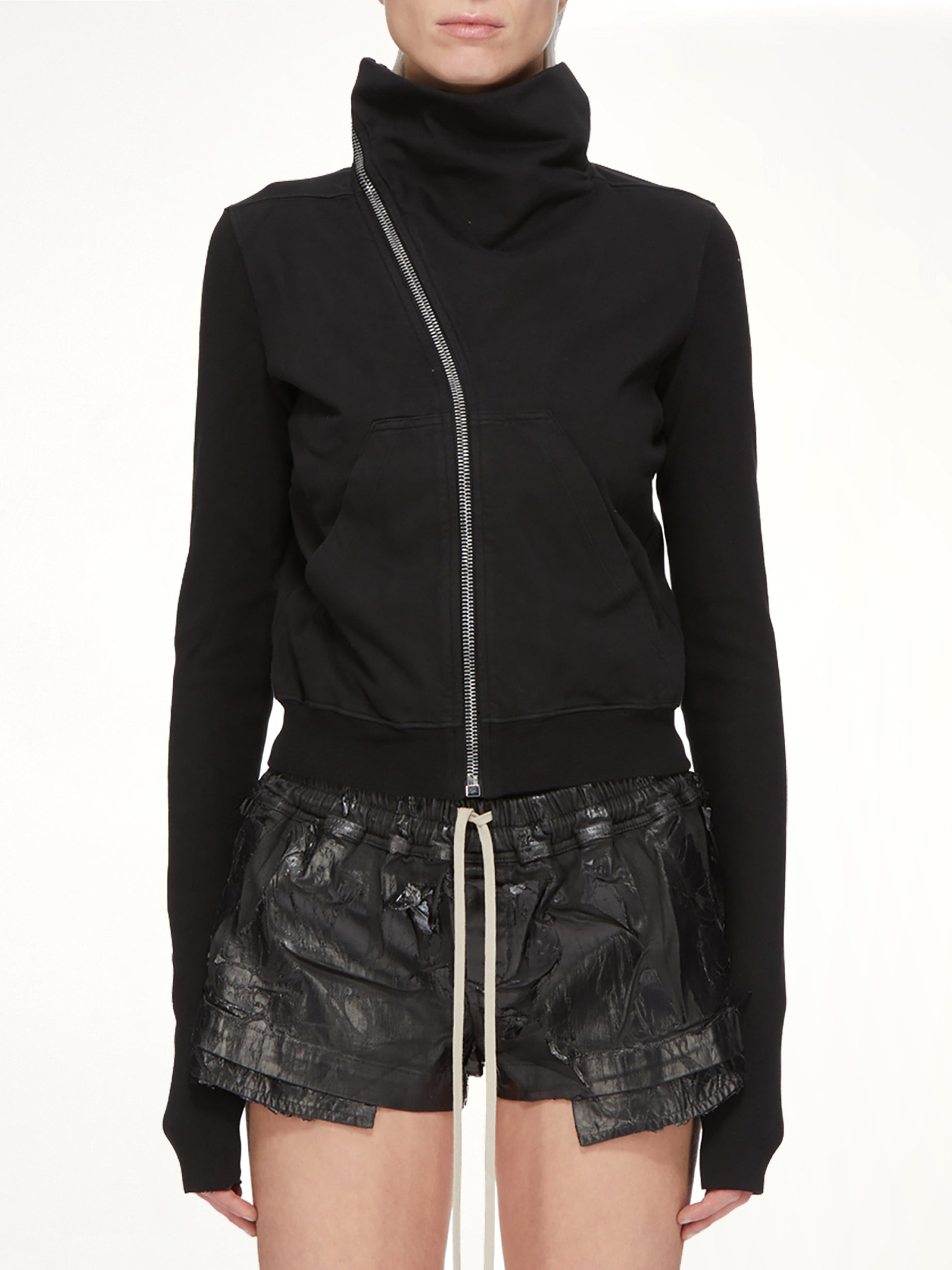Compact Jersey Mountain Sweatshirt in Black